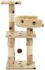 vidaXL Katzen-Kratzbaum mit Sisal-Säulen 65 cm Pfoten-Aufdruck Beige 170610 Bild 3