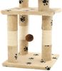 vidaXL Katzen-Kratzbaum mit Sisal-Säulen 65 cm Pfoten-Aufdruck Beige 170610 Bild 5