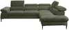Vente-unique - SEPINA Sofa SamtStoff Grün - B 214 cm x H 75 cm x L 280 cm Bild 4