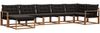 vidaXL Outdoor-Sofagarnitur mit Kissen 7 pcs Natürlich und Schwarz 3369679 Bild 2
