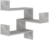 vidaXL Wand-Eckregal Betongrau 40x40x50 cm Holzwerkstoff 807231 Bild 2