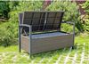Gartenbank >Ferrara< in grauer aus Kunststoff, Aluminium - 58x117x86cm (LxBxH) Bild 2