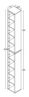 VCM Standregal Megosa 919167 Anthrazit H. 187 x B. 20 x T. 17 cm Bild 5