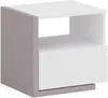 Vente-unique - NAPOLI Bedside table Holz, Platte SchokoladenbraunWeiß - B 39 cm x H 43 cm x L 46,4 cm Bild 3