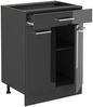Küchenunterschrank R-Line Anthrazit Hochglanz 60 cm AP Marmor Vicco Bild 4