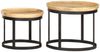 vidaXL Runde Beistelltische 2 Stk. Mango Massivholz und Stahl 286470 Bild 3