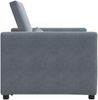 vidaXL Ausziehbare Schlafcouch Einzel mit Rädern Dunkelgrau Samt 42002698 Bild 4