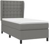 vidaXL Boxspringbett mit Matratze Dunkelgrau 90x190 cm Stoff 3128246 Bild 3