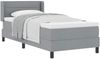vidaXL Boxspringbett mit Kopfteil Hellgrau 190 x 90 cm Stoff 3341013 Bild 2