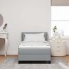 vidaXL Boxspringbett mit Kopfteil Hellgrau 190 x 90 cm Stoff 3341013 Bild 3