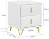 SoBuy FBT115-E-W Nachttisch, MDF, MDF/Fiberboard, Weiß, 40 x 47 x 40 cm Bild 3