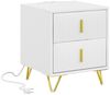 SoBuy FBT115-E-W Nachttisch, MDF, MDF/Fiberboard, Weiß, 40 x 47 x 40 cm Bild 1