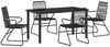 vidaXL Garten Essgruppe 5 pcs Schwarz Pulverbeschichteter Stahl 3379172 Bild 2