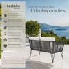 tectake Essgruppe Garten-Loungesofa, (Set, 1-tlg), Solides Gestell aus pulverbeschichtetem Stahl Bild 2