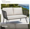 tectake Essgruppe Garten-Loungesofa, (Set, 1-tlg), Solides Gestell aus pulverbeschichtetem Stahl Bild 4
