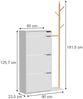 Schuhschrank Ivo Weiß 90 x 181.5 cm mit 3 Fächern, 1 Schublade Vicco Bild 2