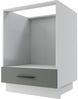 Herdumbauschrank Kvantum mit Klappe 60cm Korpus- & FrontFarbe: dust grey matt / weiß (Q-D11K/60) Bild 5