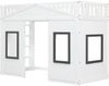 Hochbett 90x200 mit Treppe und Stauraum, unteres Bett flexibel nutzbar, mit Sicherheitszaun, Spielbett, weiß Bild 5