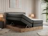 Boxspringbett AMORE KING, Doppelbett mit Multipocket-Matratze, Polsterbett mit Kopfstütze - 140 x 200 cm - Dunkelgrau Kunstleder - H4 Bild 2