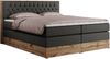 Boxspringbett AMORE KING, Doppelbett mit Multipocket-Matratze, Polsterbett mit Kopfstütze - 140 x 200 cm - Dunkelgrau Kunstleder - H4 Bild 4