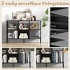 COSTWAY Bücherregal, mit 6 Fächern & verstellbaren Regalen, 120x35x79,5cm Bild 4