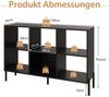 COSTWAY Bücherregal, mit 6 Fächern & verstellbaren Regalen, 120x35x79,5cm Bild 3