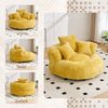 LVHOM XXL Sitzsack Cord mit 3 Kissen, Lazy Sofa Kuschelig & Atmungsaktiv, Memory Foam Split, 108x108x52cm Bild 3
