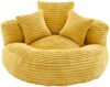 LVHOM XXL Sitzsack Cord mit 3 Kissen, Lazy Sofa Kuschelig & Atmungsaktiv, Memory Foam Split, 108x108x52cm Bild 2
