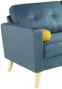 Vente-unique 'TATUM' 3-Sitzer Sofa, Bouclé Stoff blau, 182 x 81 x 83 cm Bild 4