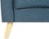 Vente-unique 'TATUM' 3-Sitzer Sofa, Bouclé Stoff blau, 182 x 81 x 83 cm Bild 5