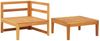 vidaXL 2-tlg. Garten-Lounge-Set mit Kissen Cremeweiß Akazienholz 316316 Bild 4