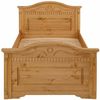 Home affaire Massivholzbett Graz, hohe Belastbarkeit, klassischer Landhausstil, FSC® zertifiziert (Breite/Belastbarkeit 180cm/220 KG, 90cm/=120KG), mit dekorativen Fräsungen, inklusive Lattenrost Bild 3