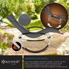 KESSER® Relaxliege Liegestuhl | Gartenliege | Gartenstuhl | Klappstuhl faltbar | Schwungliege | Schaukelsessel | ergonomische Relaxsessel | wetterfest | 180 kg Belastung | 174 x 78 x 89 cm Anthrazit Bild 4