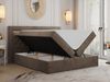 Boxspringbett - Doppelbett mit Multipocket-Matratze und LED - GOLD-6 - 160x200cm - Braun Velours - H3 Bild 2