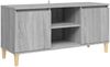 vidaXL TV-Schrank mit Massivholz-Beinen Grau Sonoma 103,5x35x50 cm 813159 Bild 2