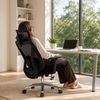 Durrafy Bürostuhl Ergonomischer Bürostuhl, Schreibtischstuhl Höhenverstellbarer Schwarz (4D-verstellbare Lendenstütze, Verstellbarer Kopfstütze & Armlehnen, Belastbar bis 200KG), 3-stufiger Neigungsarretierung 90-130°, Höhenverstellbarer Drehstuhl Bild 2