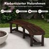 COSTWAY Gartenbank, gebogene Holzbank für 2-3 Sitzer, 139 x 36 x 41cm Bild 2
