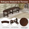 COSTWAY Gartenbank, gebogene Holzbank für 2-3 Sitzer, 139 x 36 x 41cm Bild 4
