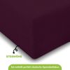 Jersey Spannbettlaken Spannbettuch 90-100x190-200cm 100% Baumwolle Aubergine Bild 3