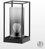 Fischer & Honsel 50622 Tischleuchte Samu sandschwarz Glas rauchfarben zu klar Bild 5