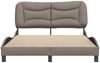 Einzelbettgestell Design für Erwachsene ohne Matratze Taupe 120x200 cm Stoff d5123e Bild 4