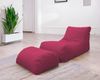 Dmora Pouf Alton, Mehrzwecksessel, Sitzsack, Hockerhocker, Made in Italy, 120x80 h60 cm, Fuchsia Bild 2