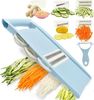 FELIXLEO Gemüsehobel Gemüsehobel 5 in 1 Multischneider Kartoffelchips und Julienne, (1-St) Bild 4