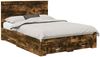 vidaXL Bettrahmen Geräucherte Eiche 135 x 190 cm Holzwerkstoff 3411318 Bild 2