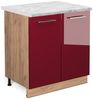 Spülenunterschrank Fame-Line Bordeaux Hochglanz 80 cm , AP Marmor Vicco Bild 1