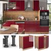 Spülenunterschrank Fame-Line Bordeaux Hochglanz 80 cm , AP Marmor Vicco Bild 2