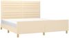 Doppelbett, Bettgestell Modernen ohne Matratze Creme 160x200 cm Stoff d1992e Bild 3