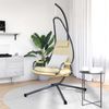 vidaXL Hängendes Ei-Stuhl Beige 94 x 107 x 196,5 cm Stahl 42003855 Bild 3