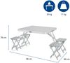 ALU Picknicktisch-SET mit 4 Sitzen ARKANSAS klappbar, tragbar Bild 3