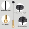 ZMH Pendelleuchte Esstisch 1 Flammig - Hängelampe E27 Gold Bettlampe Hängeleuchte Einzeln Modern Esszimmerlampe Hängend Küchenlampe Metall für Küchen Schlafzimmer Flur Ohne Leuchtmittel Bild 4